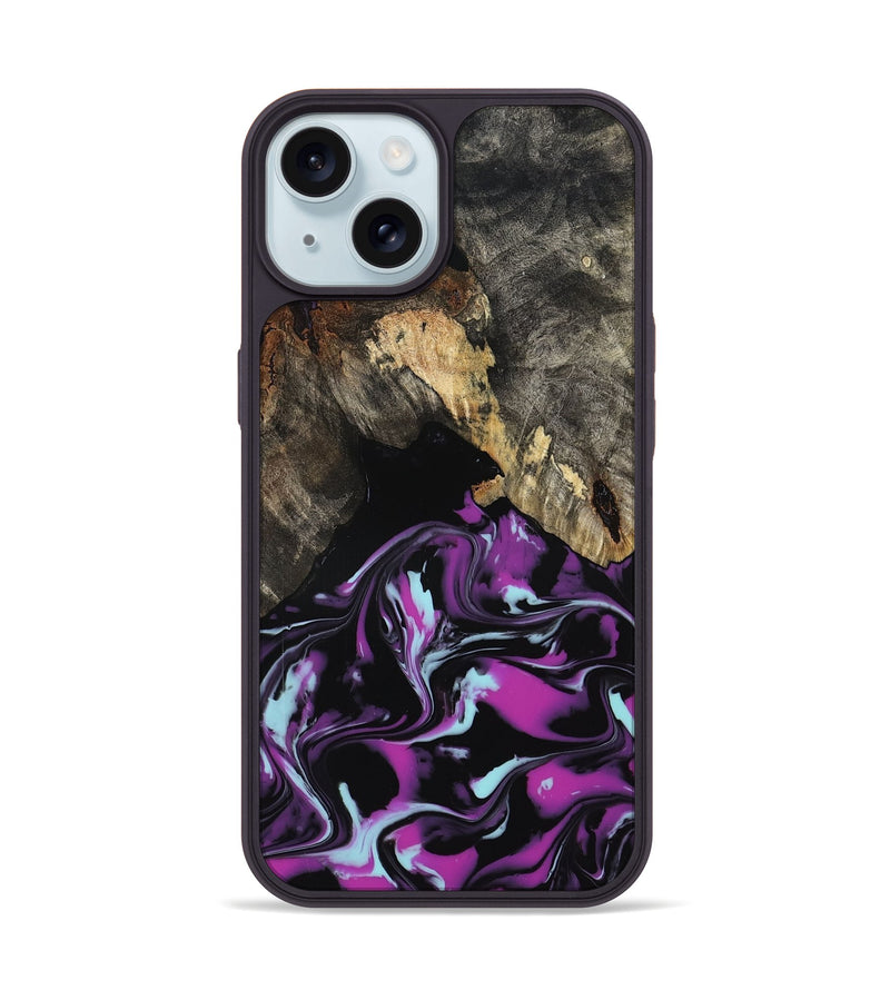 iPhone 15 Wood Phone Case - Arlen (Purple, 799213)