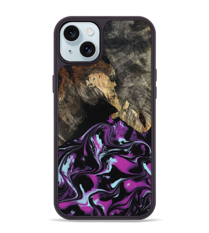iPhone 15 Plus Wood Phone Case - Arlen (Purple, 799213)