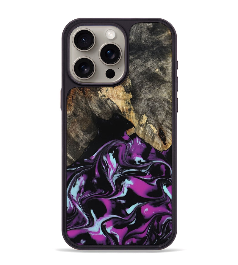 iPhone 15 Pro Max Wood Phone Case - Arlen (Purple, 799213)