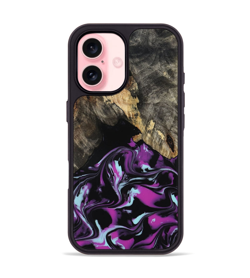 iPhone 16 Wood Phone Case - Arlen (Purple, 799213)