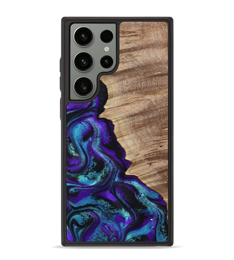 Galaxy S23 Ultra Wood Phone Case - Wendi (Purple, 799214)