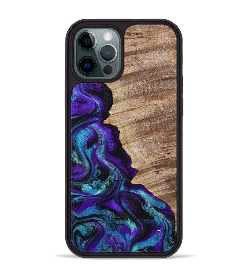 iPhone 12 Pro Max Wood Phone Case - Wendi (Purple, 799214)