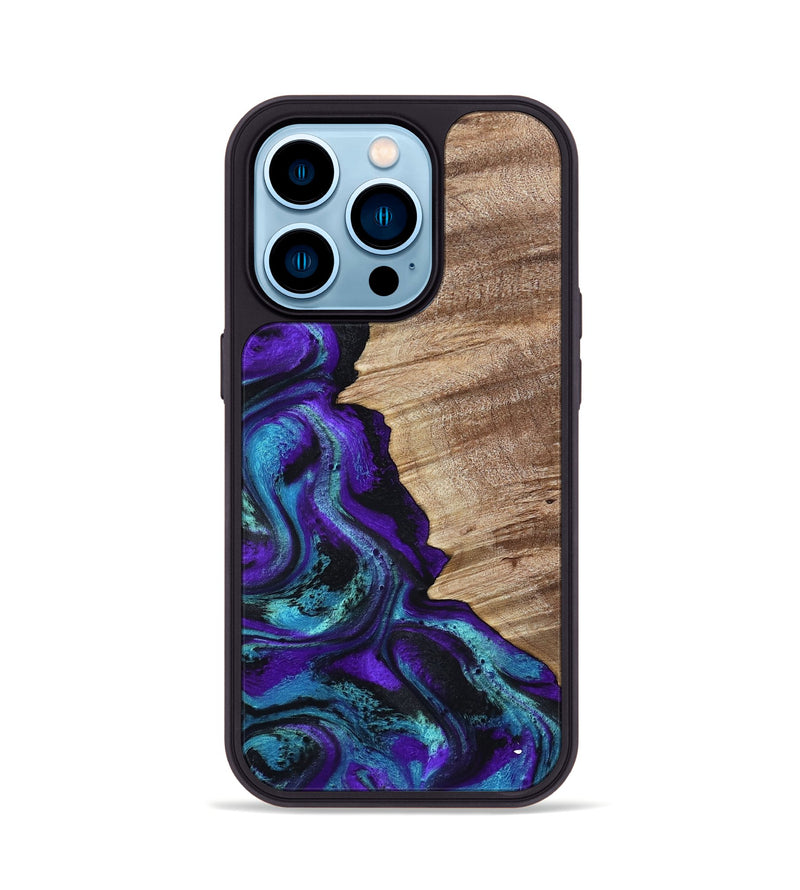iPhone 14 Pro Wood Phone Case - Wendi (Purple, 799214)