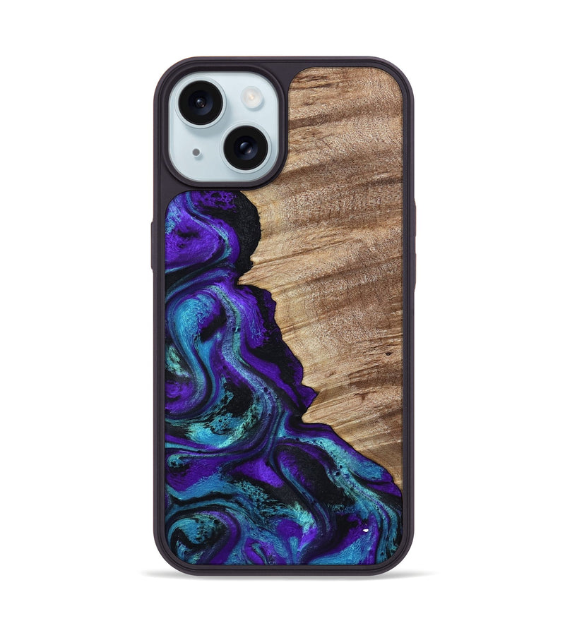 iPhone 15 Wood Phone Case - Wendi (Purple, 799214)