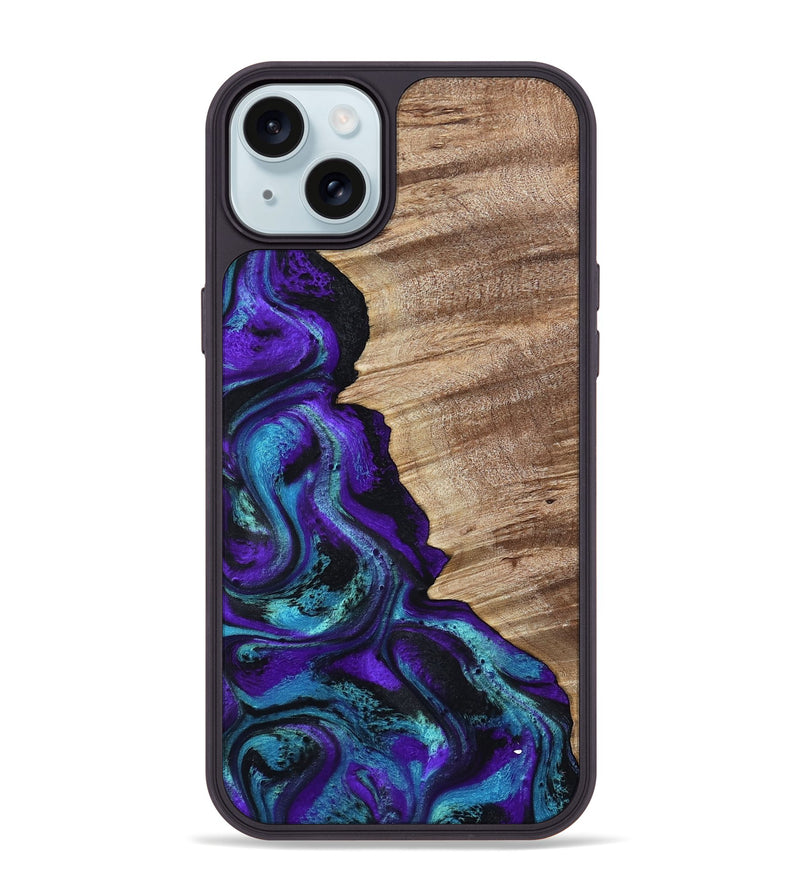 iPhone 15 Plus Wood Phone Case - Wendi (Purple, 799214)