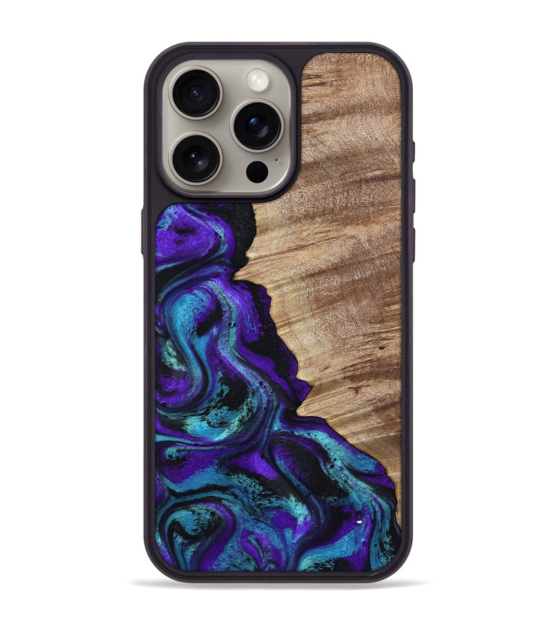 iPhone 15 Pro Max Wood Phone Case - Wendi (Purple, 799214)