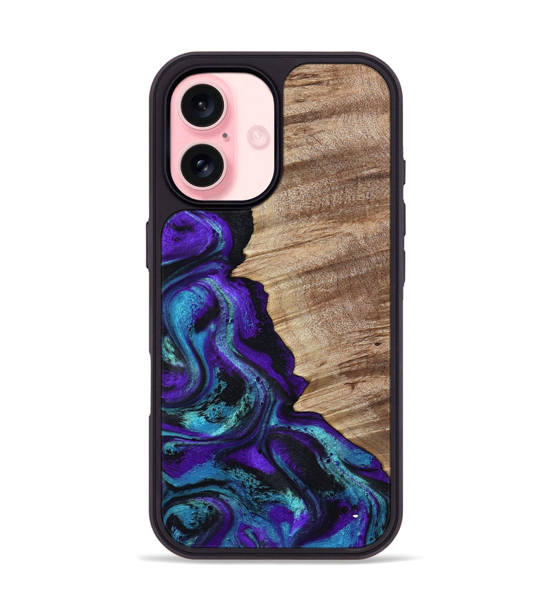iPhone 16 Wood Phone Case - Wendi (Purple, 799214)