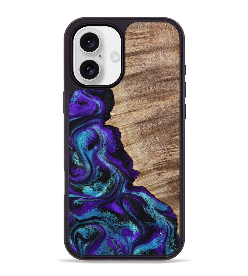 iPhone 16 Plus Wood Phone Case - Wendi (Purple, 799214)