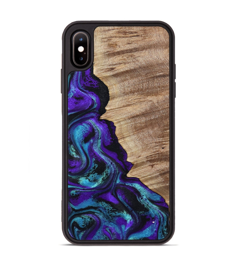 iPhone Xs Max Wood Phone Case - Wendi (Purple, 799214)