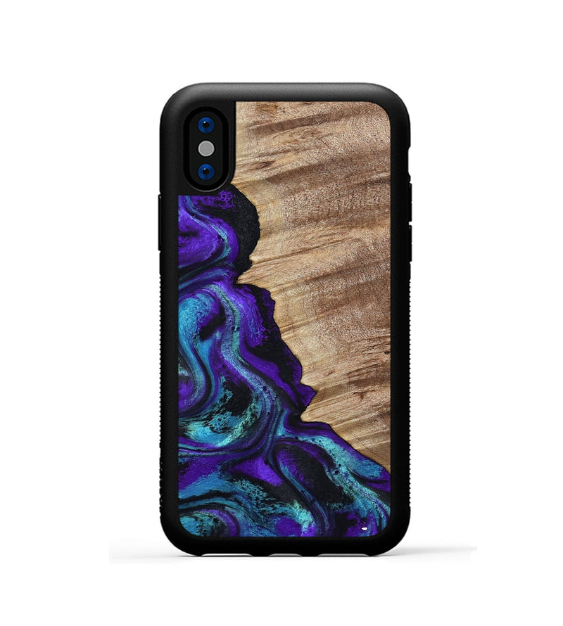 iPhone Xs Wood Phone Case - Wendi (Purple, 799214)