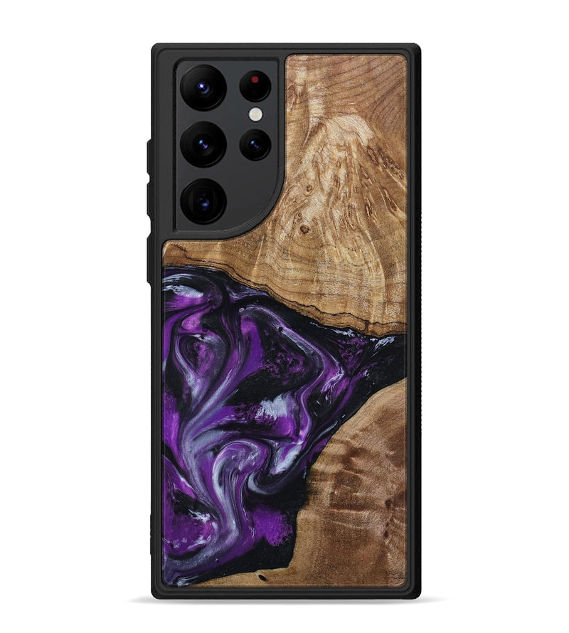 Galaxy S22 Ultra Wood Phone Case - Jevon (Purple, 799216)
