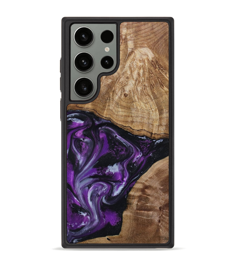 Galaxy S23 Ultra Wood Phone Case - Jevon (Purple, 799216)