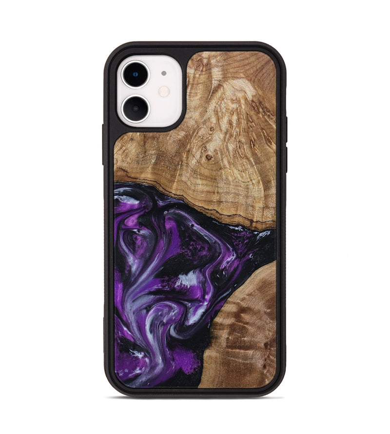 iPhone 11 Wood Phone Case - Jevon (Purple, 799216)