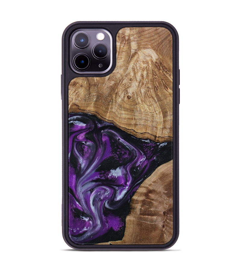 iPhone 11 Pro Max Wood Phone Case - Jevon (Purple, 799216)