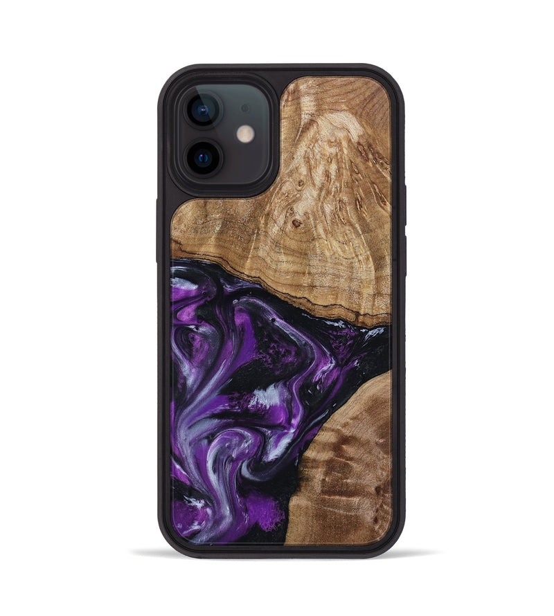 iPhone 12 Wood Phone Case - Jevon (Purple, 799216)