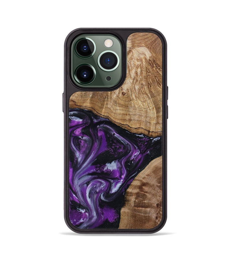 iPhone 13 Pro Wood Phone Case - Jevon (Purple, 799216)