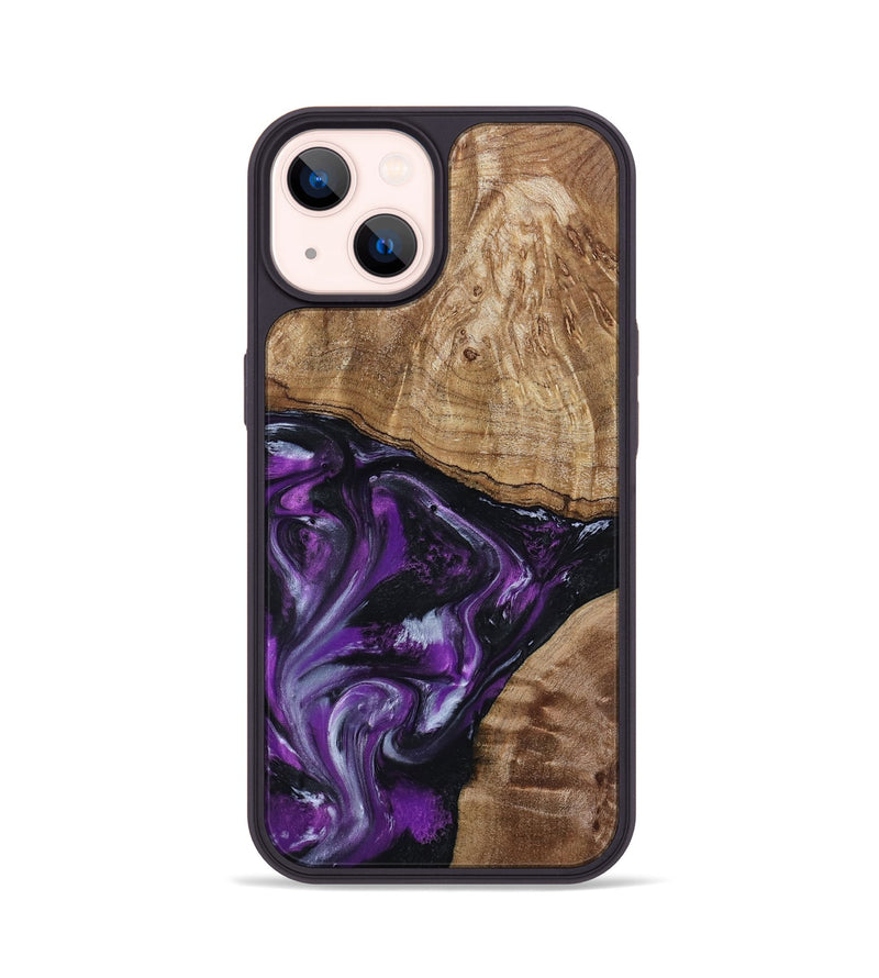iPhone 14 Wood Phone Case - Jevon (Purple, 799216)