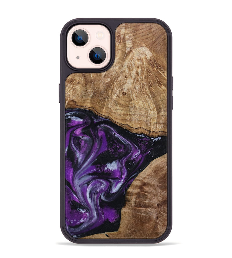 iPhone 14 Plus Wood Phone Case - Jevon (Purple, 799216)
