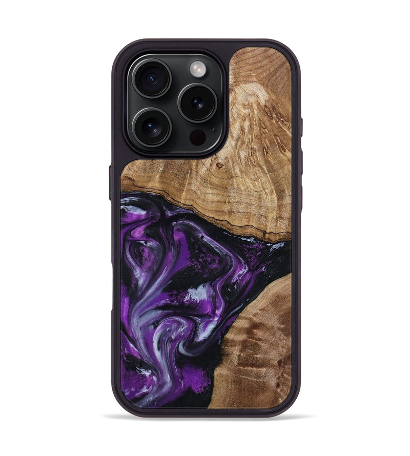 iPhone 16 Pro Wood Phone Case - Jevon (Purple, 799216)