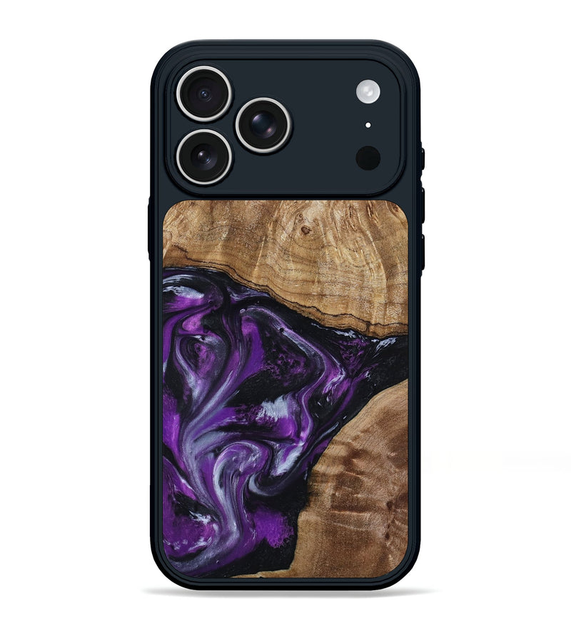 iPhone 17 Pro Max Wood Phone Case - Jevon (Purple, 799216)