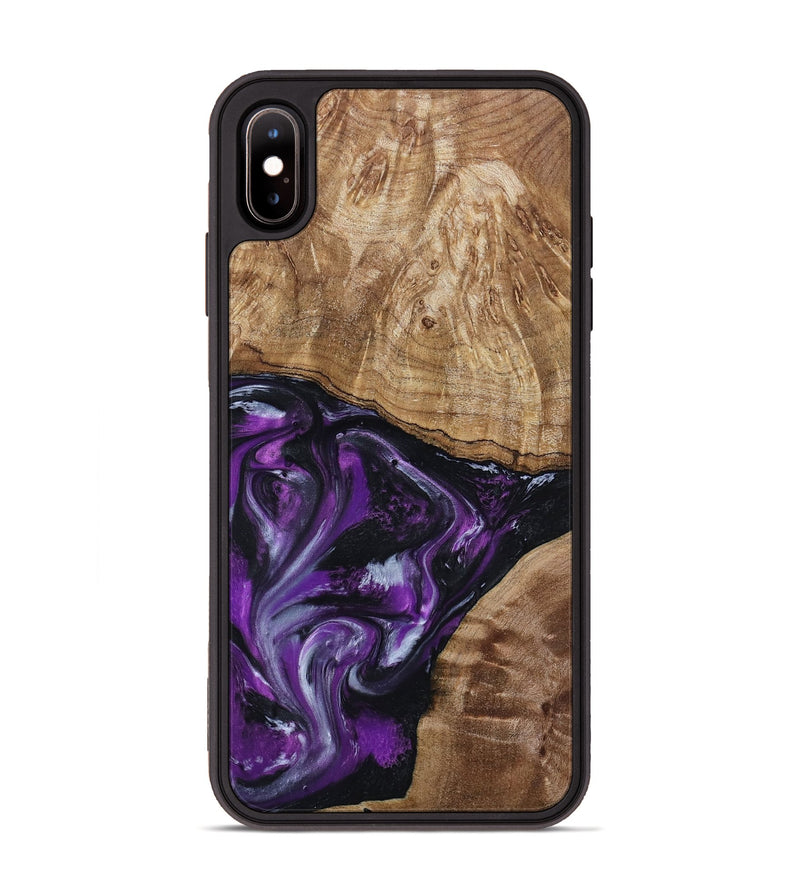 iPhone Xs Max Wood Phone Case - Jevon (Purple, 799216)