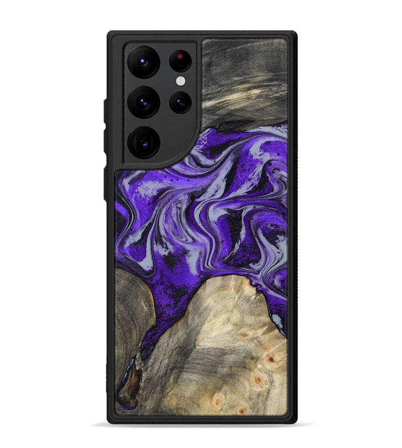 Galaxy S22 Ultra Wood Phone Case - Hope (Purple, 799217)