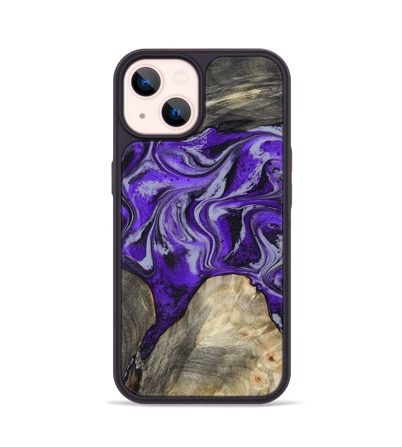 iPhone 14 Wood Phone Case - Hope (Purple, 799217)