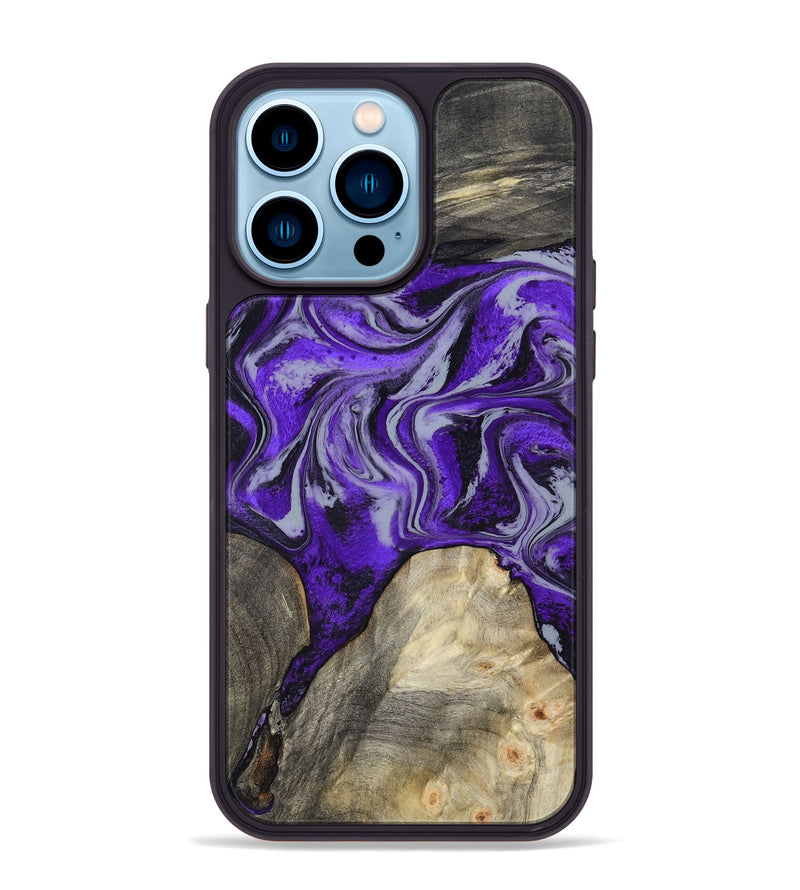 iPhone 14 Pro Max Wood Phone Case - Hope (Purple, 799217)