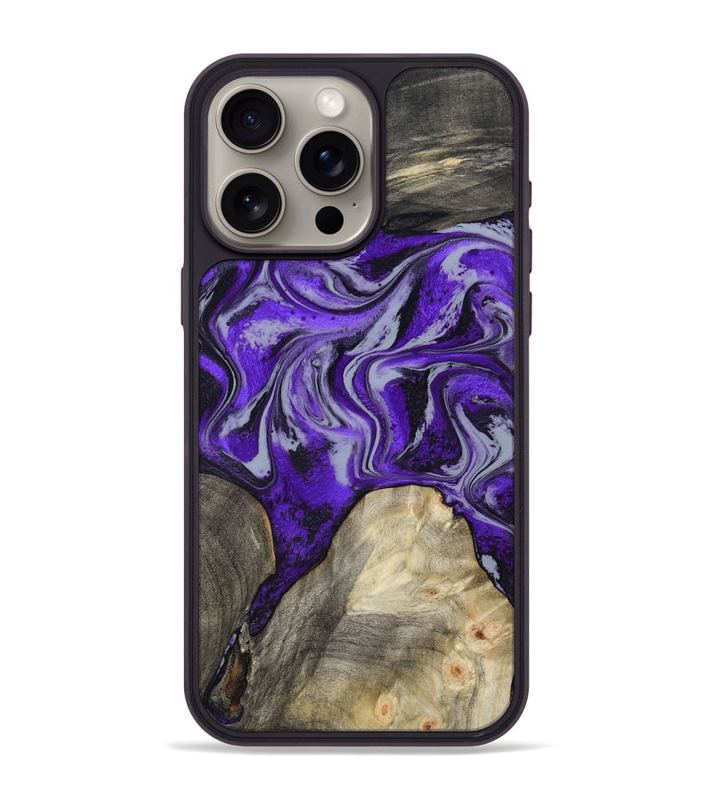 iPhone 15 Pro Max Wood Phone Case - Hope (Purple, 799217)