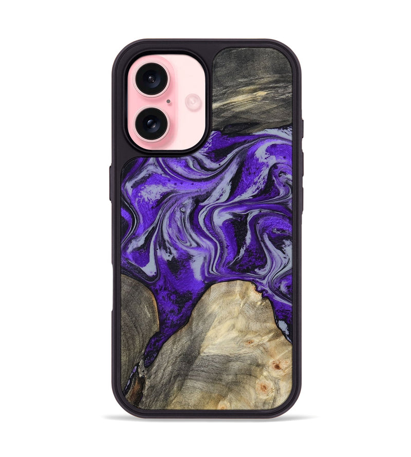 iPhone 16 Wood Phone Case - Hope (Purple, 799217)