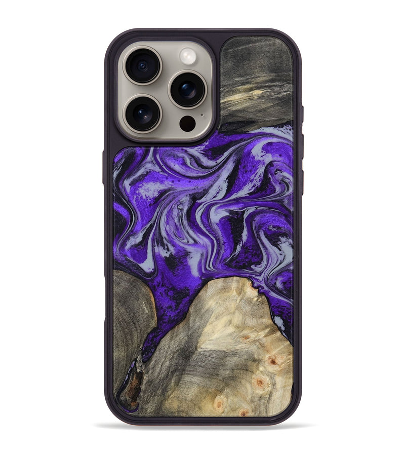 iPhone 16 Pro Max Wood Phone Case - Hope (Purple, 799217)