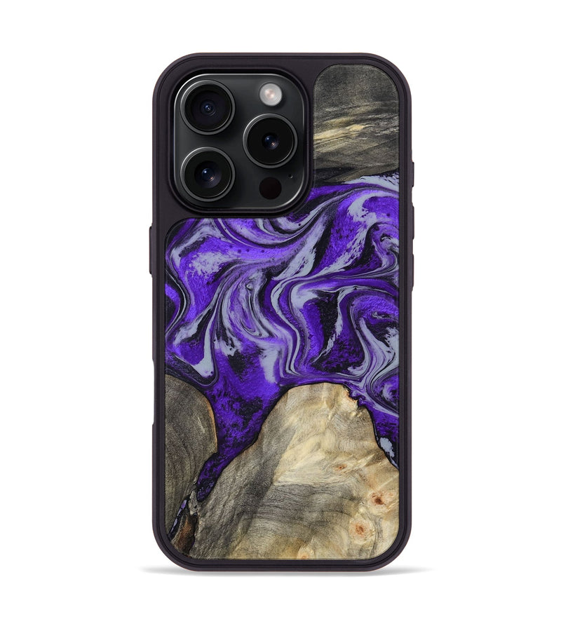 iPhone 16 Pro Wood Phone Case - Hope (Purple, 799217)