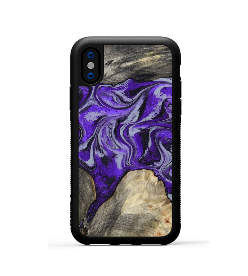 iPhone Xs Wood Phone Case - Hope (Purple, 799217)