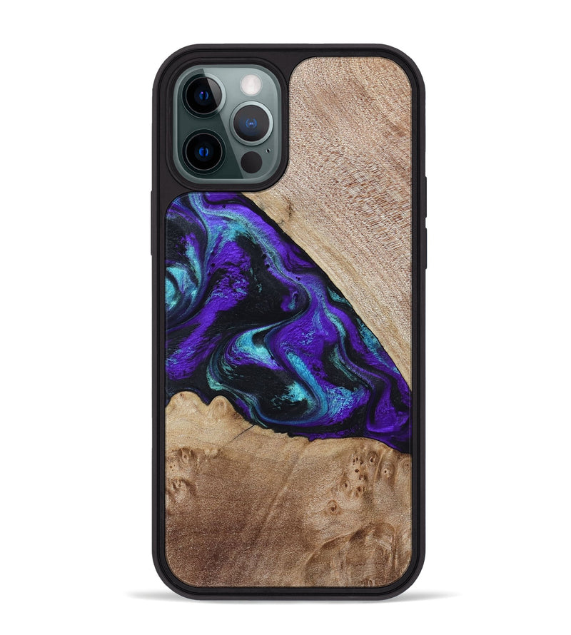 iPhone 12 Pro Max Wood Phone Case - Grady (Purple, 799218)