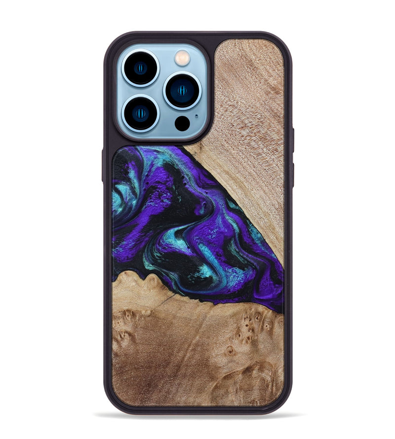 iPhone 14 Pro Max Wood Phone Case - Grady (Purple, 799218)