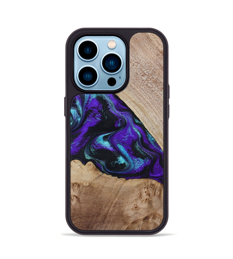 iPhone 14 Pro Wood Phone Case - Grady (Purple, 799218)