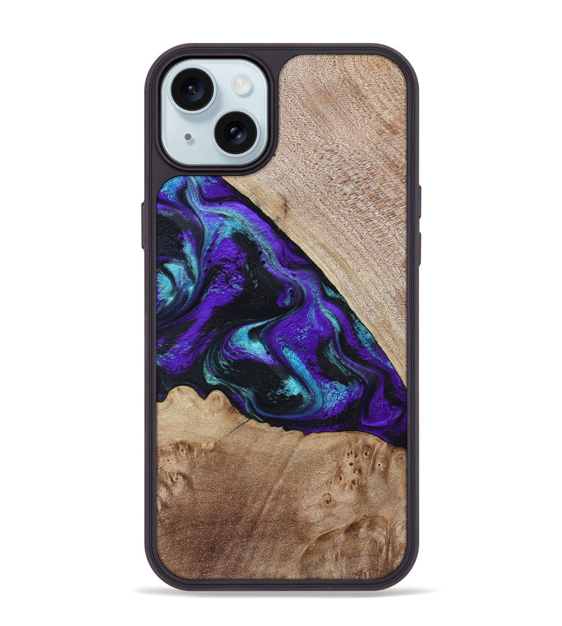 iPhone 15 Plus Wood Phone Case - Grady (Purple, 799218)