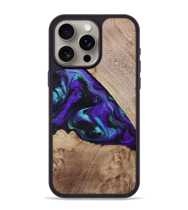 iPhone 15 Pro Max Wood Phone Case - Grady (Purple, 799218)
