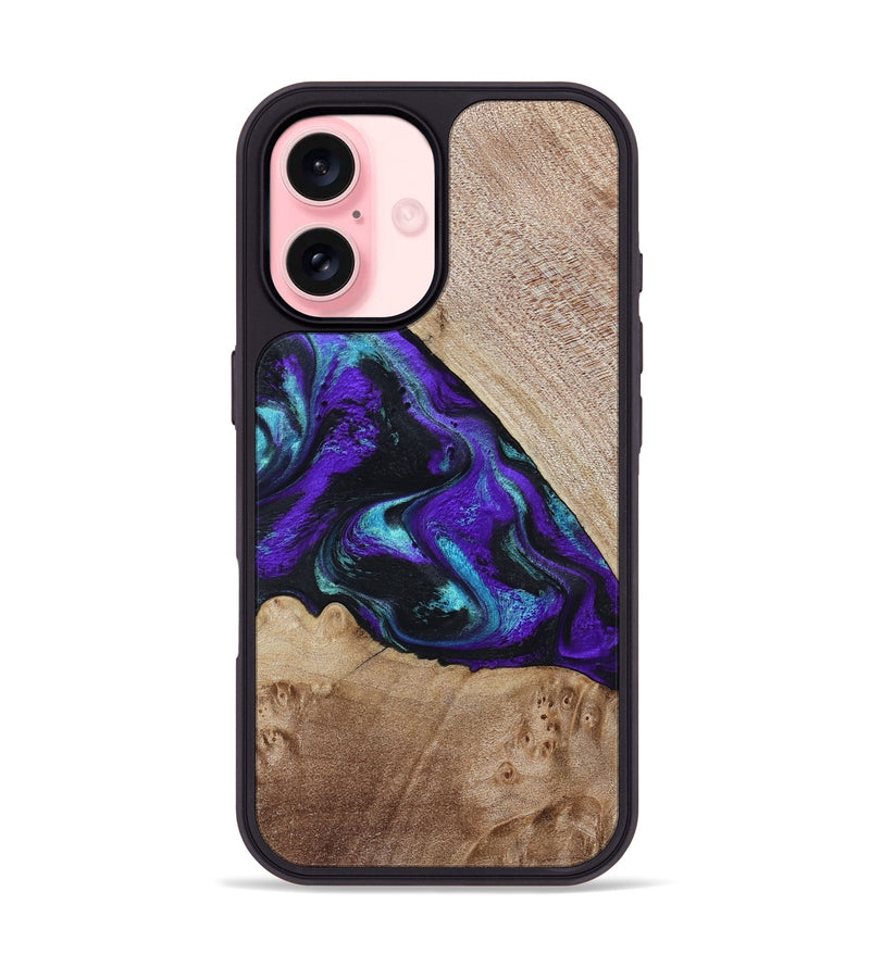 iPhone 16 Wood Phone Case - Grady (Purple, 799218)
