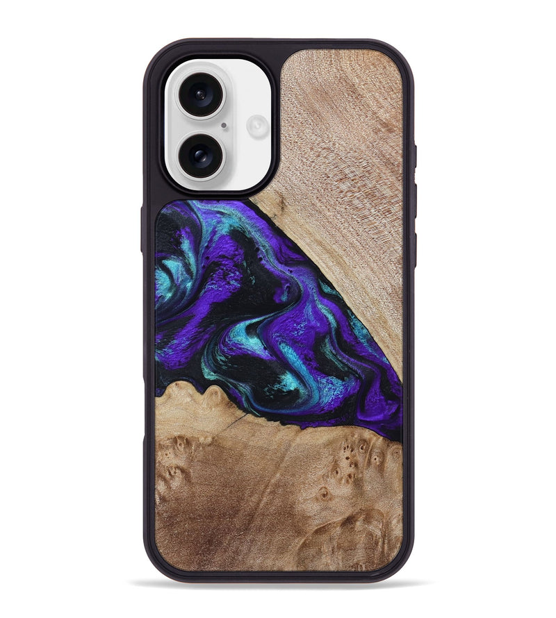 iPhone 16 Plus Wood Phone Case - Grady (Purple, 799218)