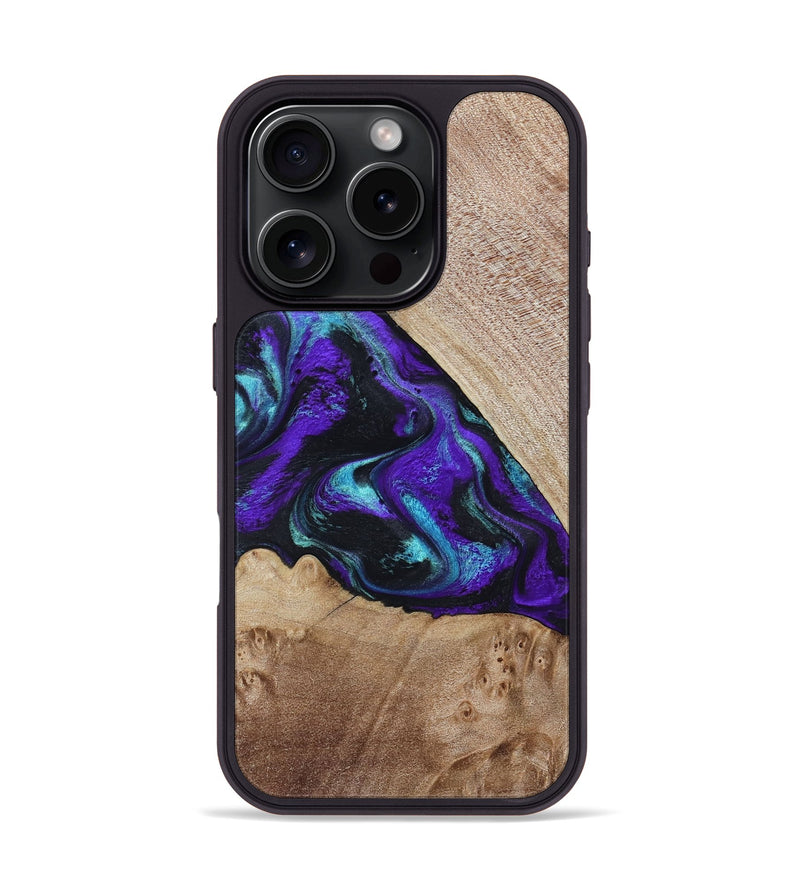 iPhone 16 Pro Wood Phone Case - Grady (Purple, 799218)