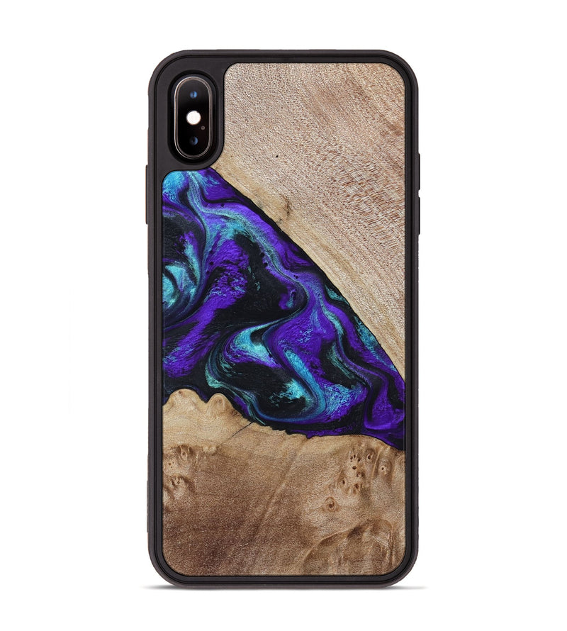 iPhone Xs Max Wood Phone Case - Grady (Purple, 799218)