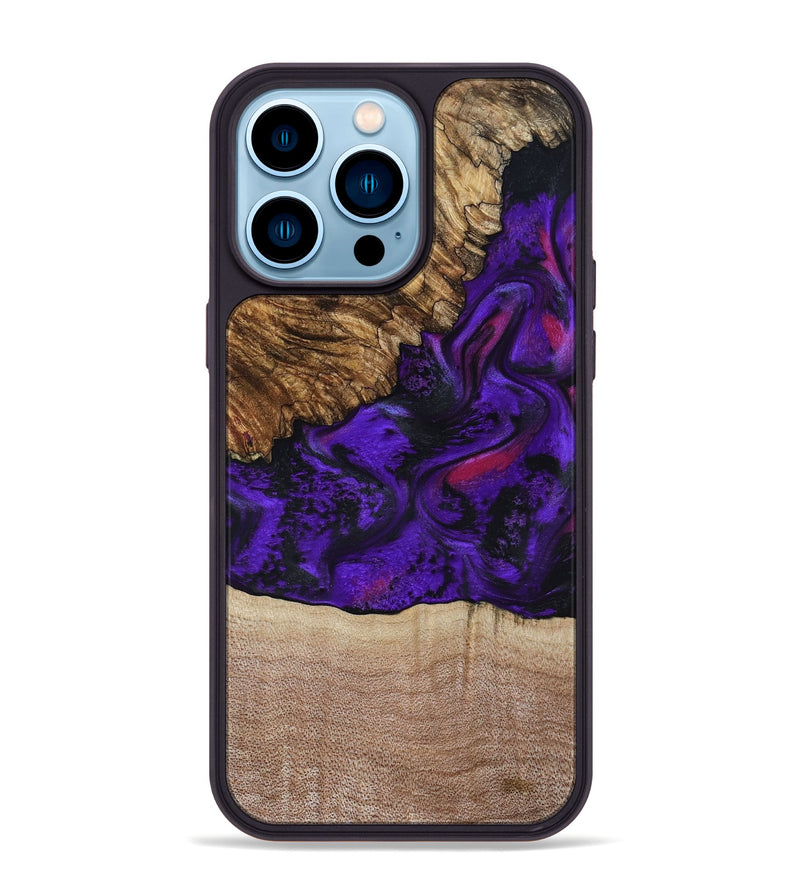 iPhone 14 Pro Max Wood Phone Case - Karyme (Purple, 799219)