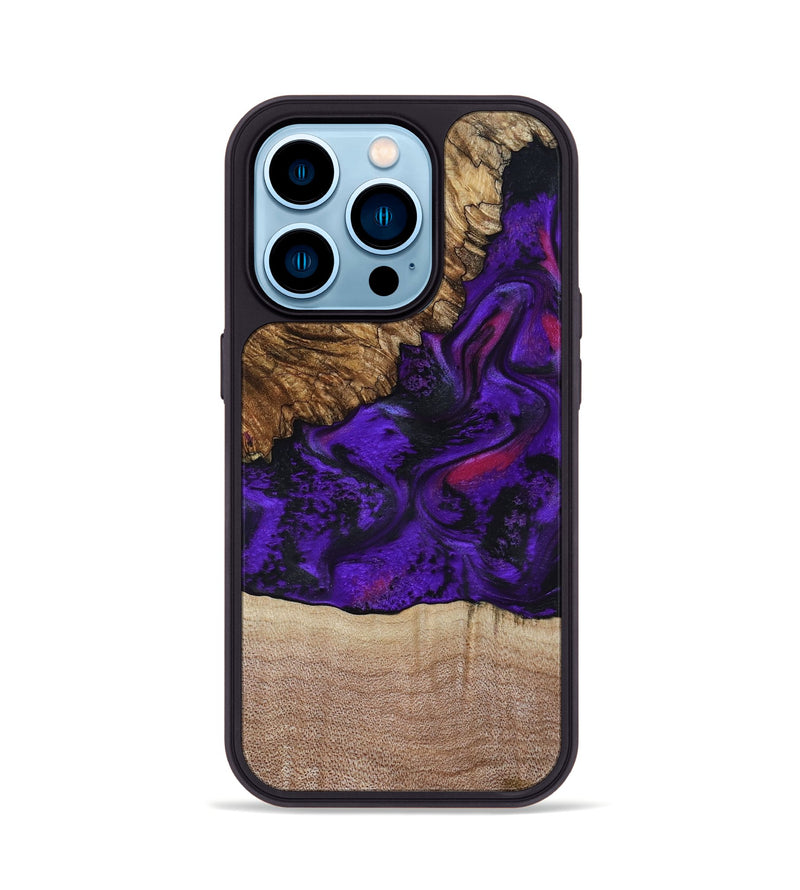 iPhone 14 Pro Wood Phone Case - Karyme (Purple, 799219)