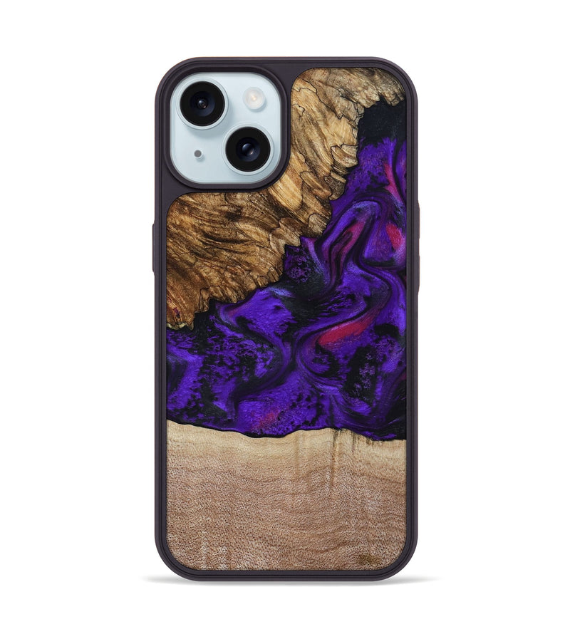 iPhone 15 Wood Phone Case - Karyme (Purple, 799219)