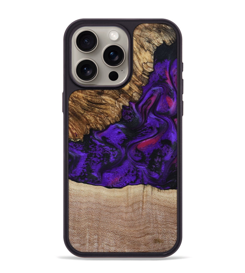 iPhone 15 Pro Max Wood Phone Case - Karyme (Purple, 799219)