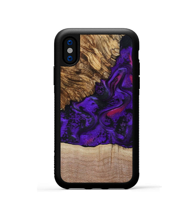 iPhone Xs Wood Phone Case - Karyme (Purple, 799219)