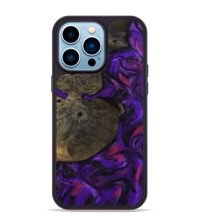 iPhone 14 Pro Max Wood Phone Case - Duke (Purple, 799220)