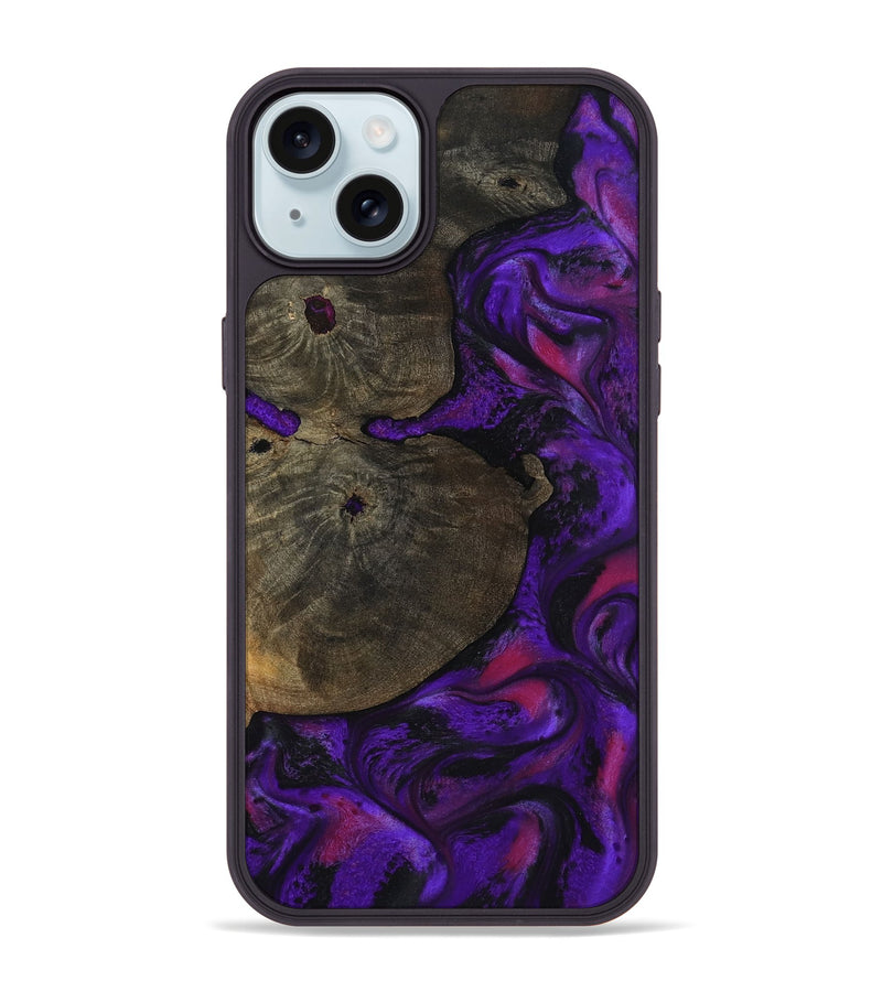 iPhone 15 Plus Wood Phone Case - Duke (Purple, 799220)