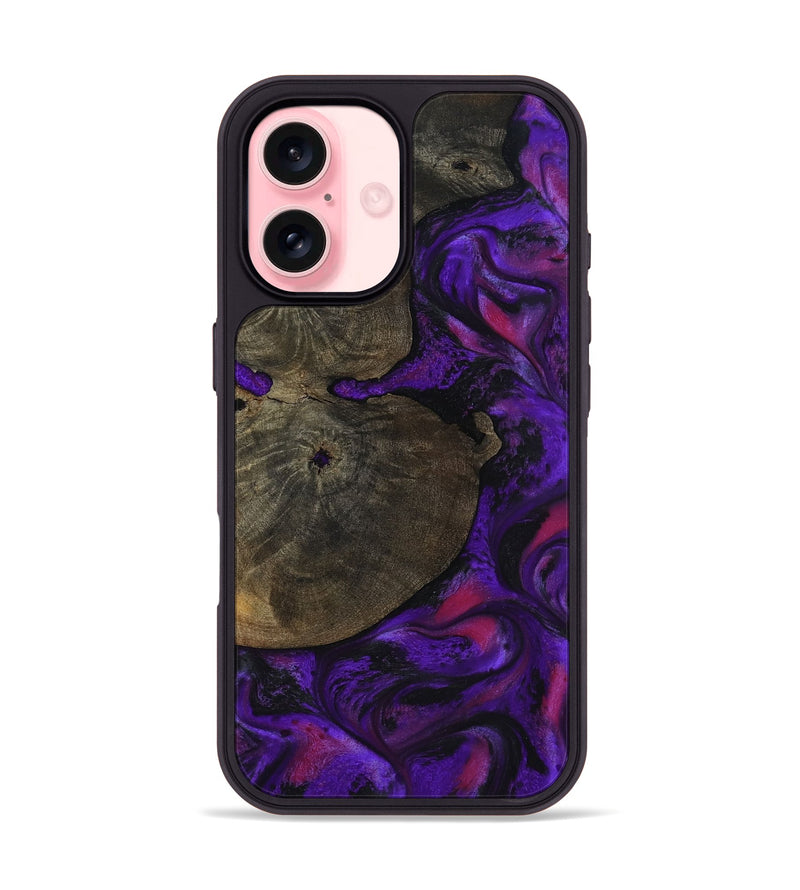 iPhone 16 Wood Phone Case - Duke (Purple, 799220)